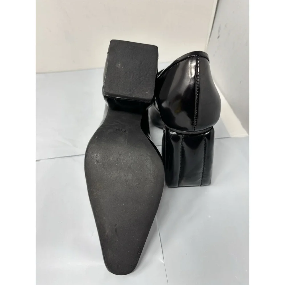 Jeffery Campbell Braque Block Heel Pump In Black women's Size 7.5 Metallic